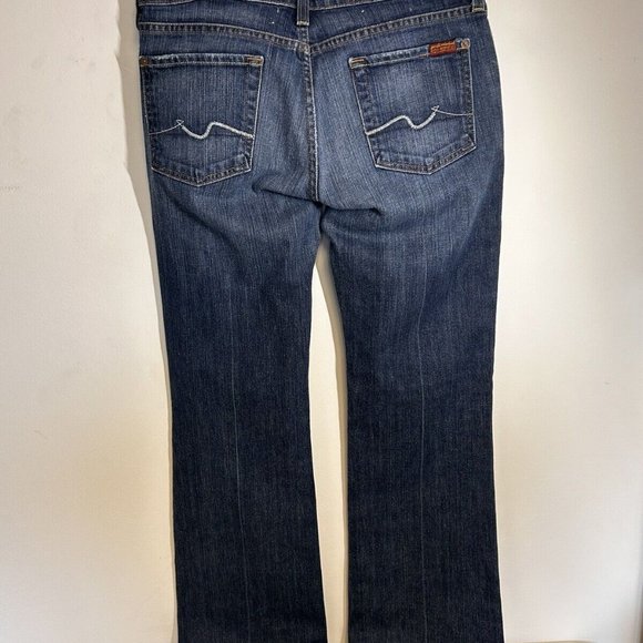 7 For All Mankind Jeans Women's 30 Blue Medium Wash Boot Cut Jeans - Picture 9 of 11